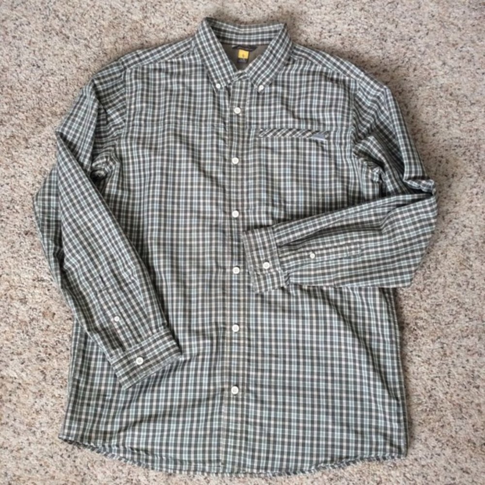 Button down long sleeve travel shirt.  Large/Tall